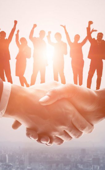 Business network concept. Group of people. Shaking hands. Customer support. Human relationship. Success of business.